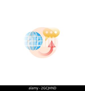 Change language. Vector icon in gradient style Stock Vector