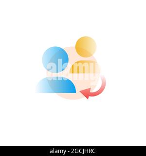 Change account. Vector icon in gradient style Stock Vector