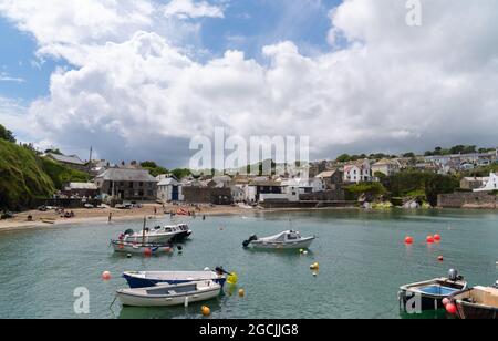 Gorran Haven harbour near Mevagissey Cornwall beautiful Cornish coast village south west England UK Stock Photo