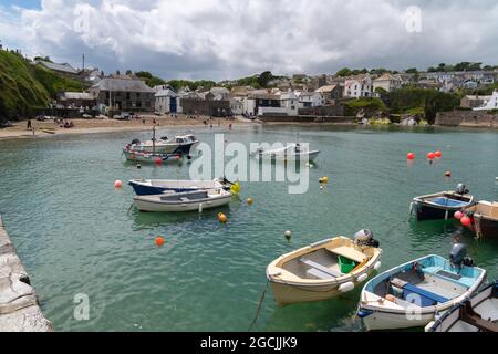 Gorran Haven near Mevagissey Cornwall beautiful Cornish coast village and harbour south west England UK Stock Photo