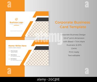 Latest Creative Corporate Professional Business card Template Stock Vector