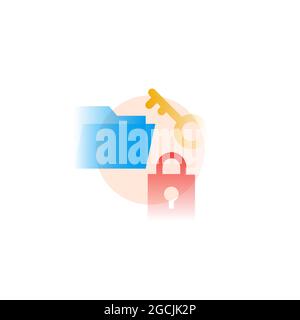 Confidentiality. Vector icon in gradient style. Editable illustration Stock Vector