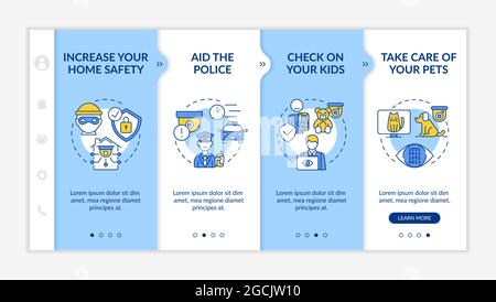 Household observation pros onboarding vector template Stock Vector