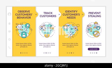 Shopping security systems onboarding vector template Stock Vector