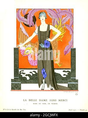 George Barbier artwork - La Belle Dame Sans Merci Stock Photo