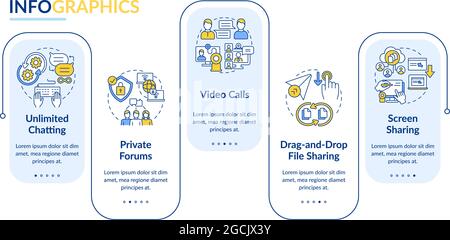 Business messaging option vector infographic template Stock Vector