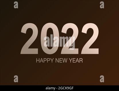 Happy New Year 2022 text design. Background illustration.  Stock Vector