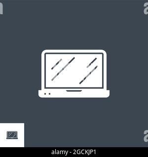 Laptop stand icon simple vector. Table sit. Spine ergonomic Stock ...