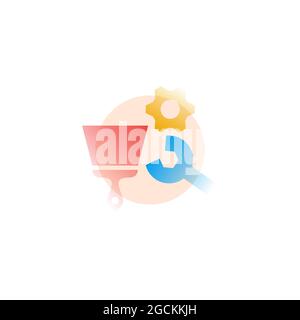 Vector illustration in graphic style. Digital art Stock Vector