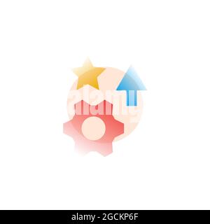 Upgrade. Vector icon in gradient style. Editable illustration Stock Vector