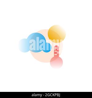 Weather. Vector icon in gradient style. Editable illustration Stock Vector
