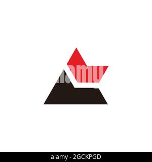 triangle enter arrow geometric logo vector Stock Vector