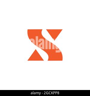 letter s triangle curves geometric simple logo vector Stock Vector