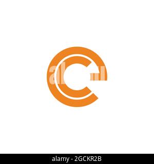 letter ce circle line geometric line logo vector Stock Vector