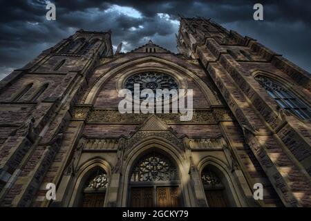 Montreal,Quebec,Canada,August 6, 2021.St-James United church in Montreal,Quebec.Mario Beauregard/Alamy News Stock Photo