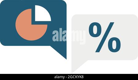 Conversion rate chat icon. Flat illustration of conversion rate chat vector icon isolated on white background Stock Vector