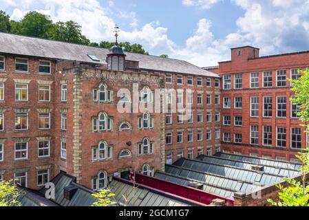 Brick facade of Sir Richard Arkwright’s 1783 Masson Mills Matlock Bath Derbyshire England UK GB Europe Stock Photo