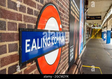 Ealing Common Underground Station platform- West London