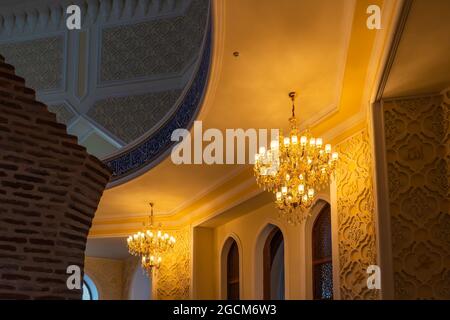 Inner hall of the Imamzade mausoleum Stock Photo