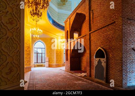 Inner hall of the Imamzade mausoleum Stock Photo