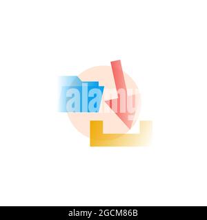 Download. Vector icon in gradient style. Editable illustration Stock Vector