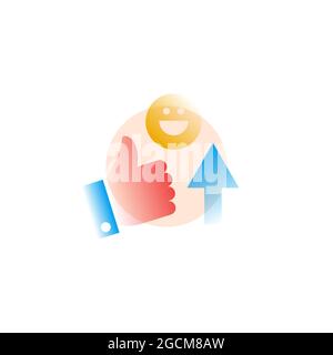 Feedback. Vector icon in gradient style. Editable illustration Stock Vector