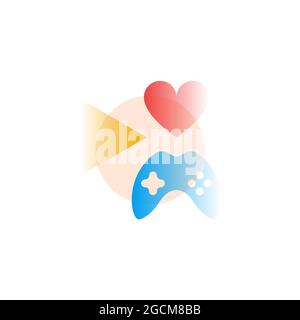 Games. Vector icon in gradient style. Editable illustration Stock Vector