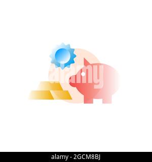 Earnings. Vector icon in gradient style. Editable illustration Stock Vector