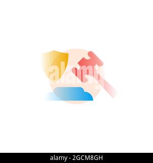 Fine. Vector icon in gradient style. Editable illustration Stock Vector