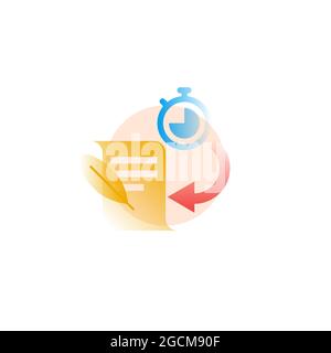 History. Vector icon in gradient style. Editable illustration Stock Vector