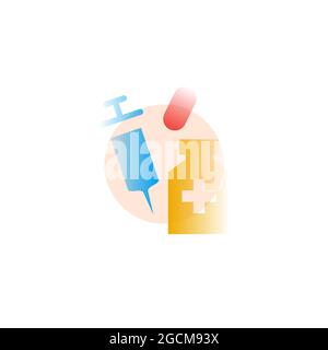 Medicine. Vector icon in gradient style. Editable illustration Stock Vector