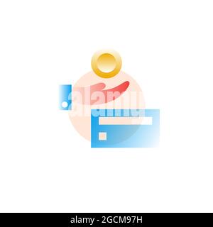 Payment. Vector icon in gradient style. Editable illustration Stock Vector