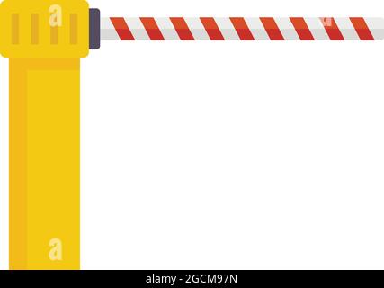 Control barrier icon. Flat illustration of control barrier vector icon isolated on white background Stock Vector
