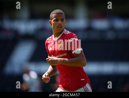 Derby, UK. 18th July, 2021. Mason Greenwood of Man Utd during the 2021/22 Pre Season Friendly match between Derby County and Manchester United at the Ipro Stadium, Derby, England on 18 July 2021. Photo by Andy Rowland. Credit: PRiME Media Images/Alamy Live News Stock Photo