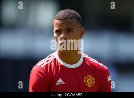 Derby, UK. 18th July, 2021. Mason Greenwood of Man Utd during the 2021/22 Pre Season Friendly match between Derby County and Manchester United at the Ipro Stadium, Derby, England on 18 July 2021. Photo by Andy Rowland. Credit: PRiME Media Images/Alamy Live News Stock Photo