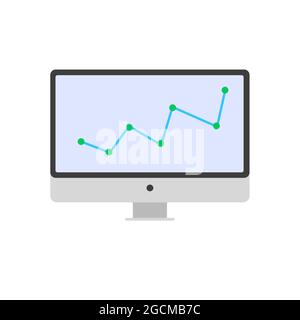 Graphic for statistics, data, growth, analysis, trading, stock market, SEO, digital marketing, business, sales or computer Stock Photo