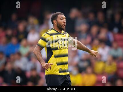 Watford, UK. 24th July, 2021. Troy Deeney of Watford during the 2021/22 Pre Season Friendly match between Watford and West Bromwich Albion at Vicarage Road, Watford, England on 24 July 2021. Photo by Andy Rowland. Credit: PRiME Media Images/Alamy Live News Stock Photo