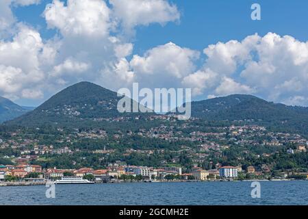 view of the town, Verbania-Intra, Lake Maggiore, Piedmont, Italy Stock Photo