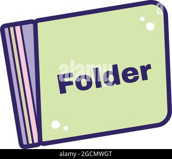 Isolated folder icon school supply icon Stock Vector