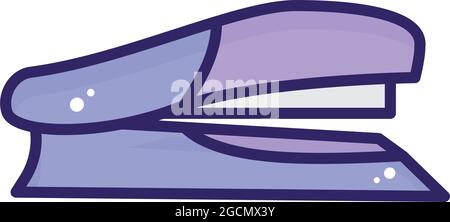 Isolated flat stapler icon school supply icon Stock Vector