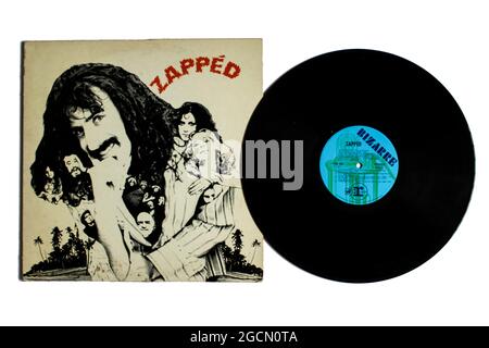 Compilation album known as the 'Loss Leader' PRO series, with Frank Zappa and other artists on the album cover titled Zappéd. Vinyl record LP disc. Stock Photo