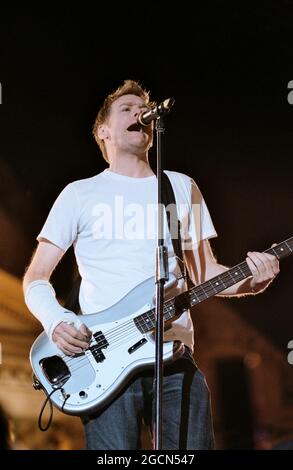 Napoli Italy 2002-05-28 : Bryan Adams live concert at the Festivalbar 2002 Stock Photo