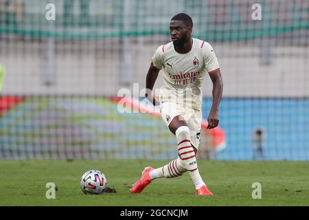 Klagenfurt, Austria, 8th August 2021. Fikayo Tomori of AC Milan during the Pre Season Friendly match at Worthersee Stadion, Klagenfurt. Picture credit should read: Jonathan Moscrop / Sportimage Stock Photo