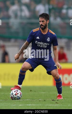 Klagenfurt, Austria, 8th August 2021. Isco of Real Madrid during the Pre Season Friendly match at Worthersee Stadion, Klagenfurt. Picture credit should read: Jonathan Moscrop / Sportimage Stock Photo