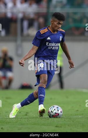 Klagenfurt, Austria, 8th August 2021. Marvin Park of Real Madrid during the Pre Season Friendly match at Worthersee Stadion, Klagenfurt. Picture credit should read: Jonathan Moscrop / Sportimage Stock Photo