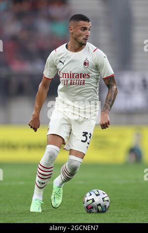 Klagenfurt, Austria, 8th August 2021. Rade Krunic of AC Milan during the Pre Season Friendly match at Worthersee Stadion, Klagenfurt. Picture credit should read: Jonathan Moscrop / Sportimage Stock Photo