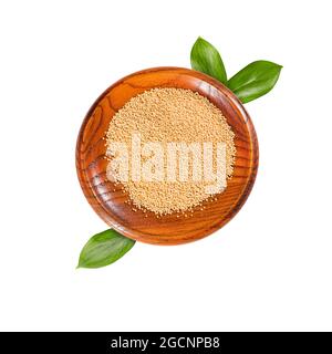 Amaranthus - Amaranth seeds in wooden bowl. Healthy food Stock Photo