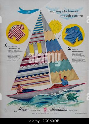 Vintage Life Magazine advertisement, 10 June 1946 issue, United States of America Stock Photo