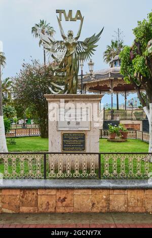 UNION DE TULA, MEXICO - Jun 24, 2021: Monument to the Mexican revolution in the main garden square of Union de Tula, Jalisco Stock Photo