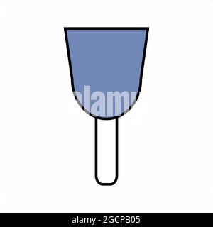Icon Vector of Wall Plaster Tool - Dark Blue Style - simple illustration. Editable stroke. Design template vector.outline style design.Vector graphic Stock Vector